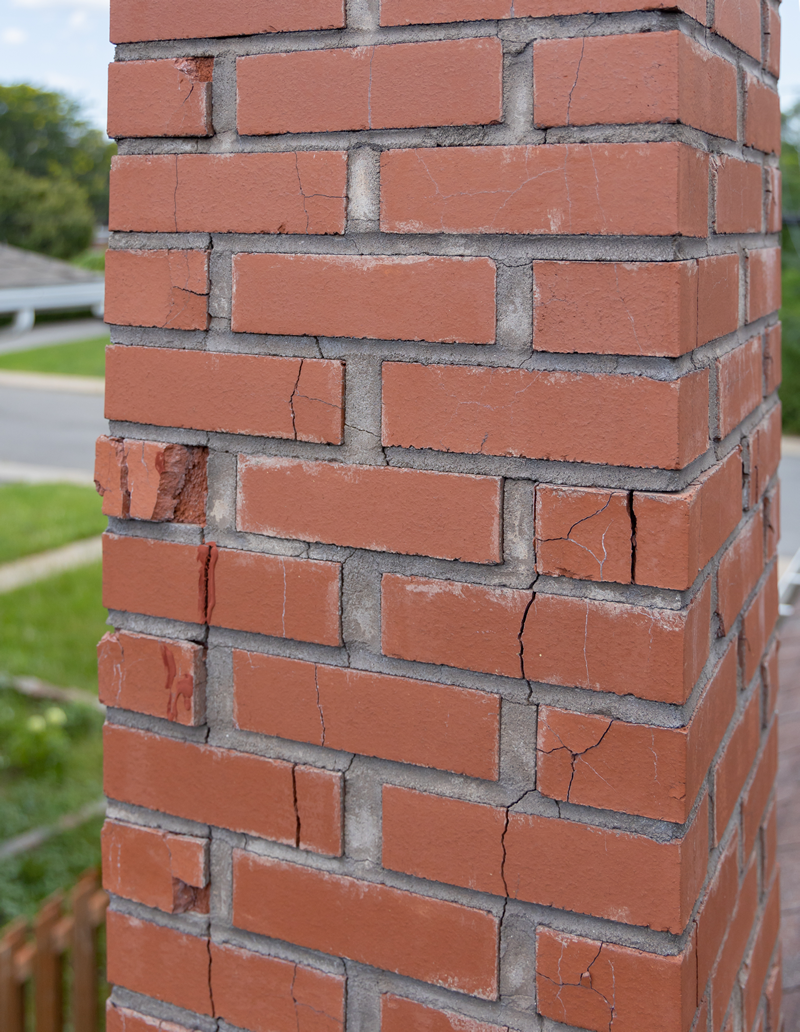 damaged chimney needing repair